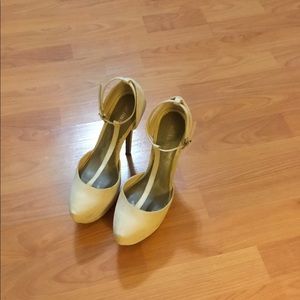 Beautiful and sexy beige heels